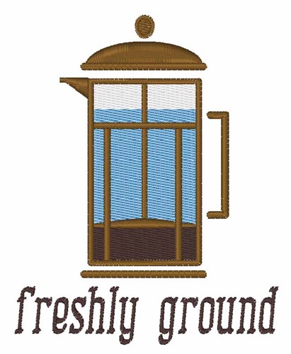 Freshly Ground Machine Embroidery Design