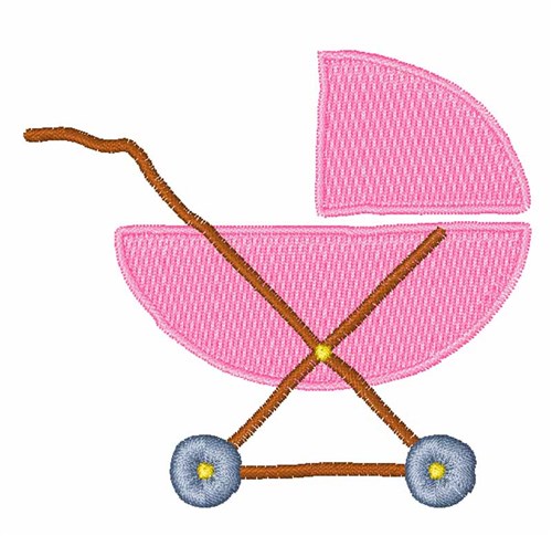 Baby Carriage Machine Embroidery Design