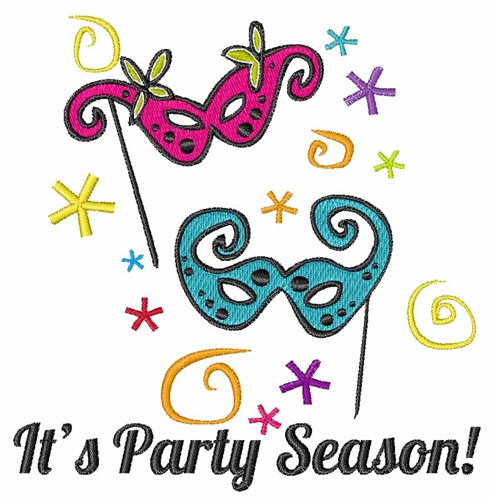 Its Party Season Machine Embroidery Design
