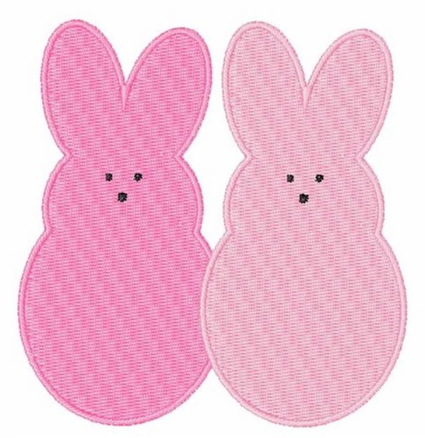 Picture of Easter Bunnies Machine Embroidery Design