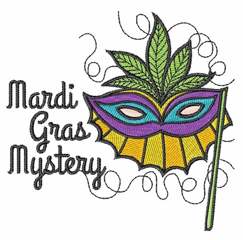 Mardi Gras Mystery Machine Embroidery Design