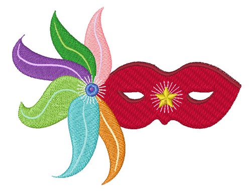 Masquerade Mask Machine Embroidery Design
