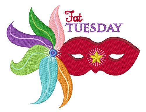 Fat Tuesday Machine Embroidery Design