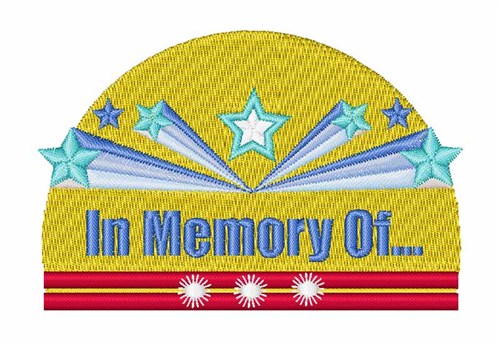 In Memory Of Machine Embroidery Design