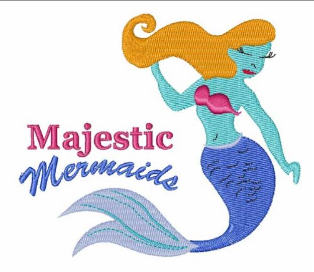 Picture of Majestic Mermaids Machine Embroidery Design