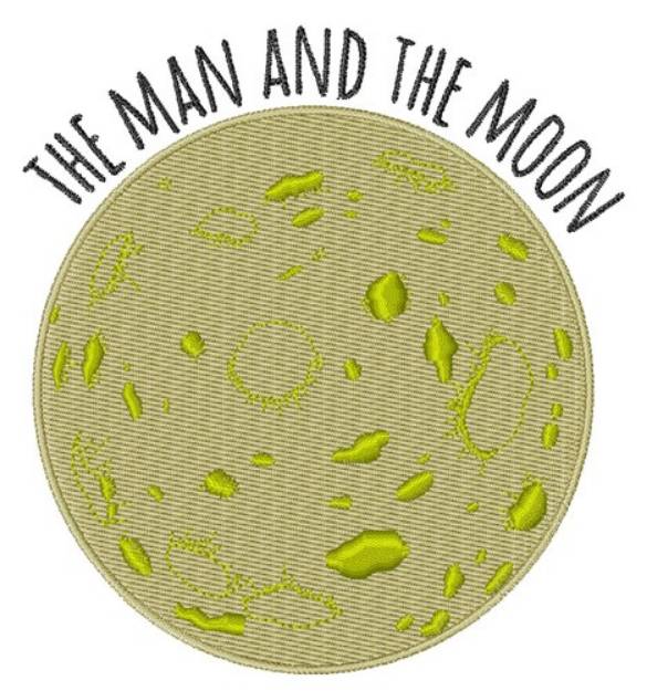 Picture of Man And Moon Machine Embroidery Design