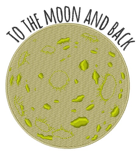 To The Moon Machine Embroidery Design