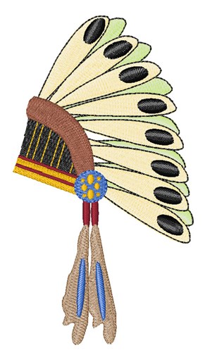 Indian Headress Machine Embroidery Design