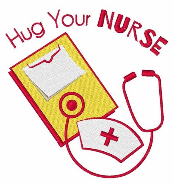 Picture of Hug Your Nurse Machine Embroidery Design