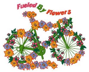 Picture of Fueled By Flowers Machine Embroidery Design