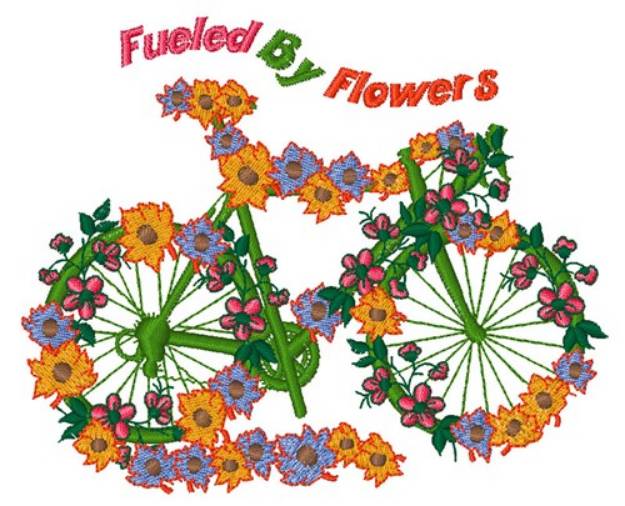 Picture of Fueled By Flowers Machine Embroidery Design