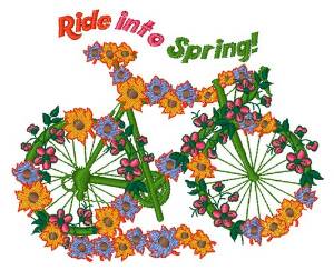 Picture of Ride Into Spring Machine Embroidery Design