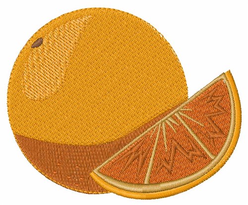 Orange Machine Embroidery Design