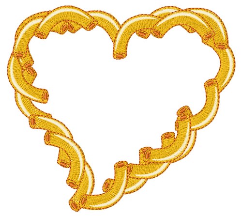 Macaroni Heart Machine Embroidery Design