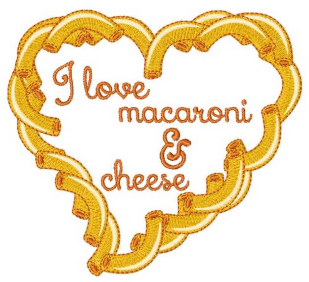 Picture of Love Macaroni Machine Embroidery Design