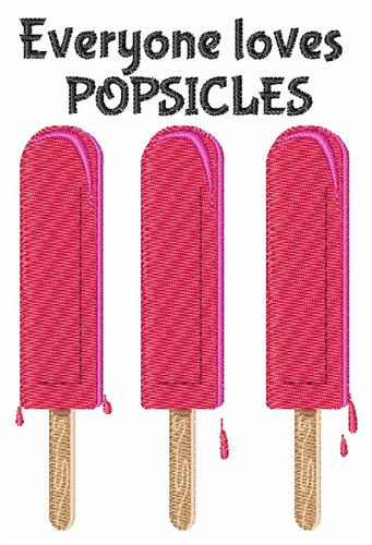 Love Popsicles Machine Embroidery Design