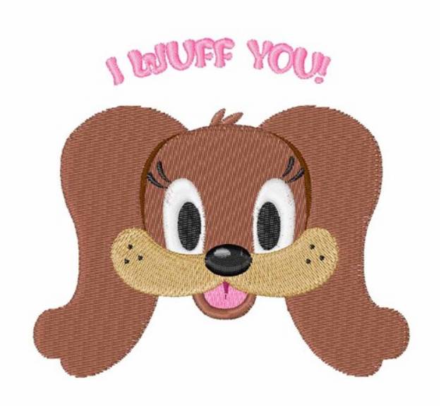 Picture of I Wuff You Machine Embroidery Design