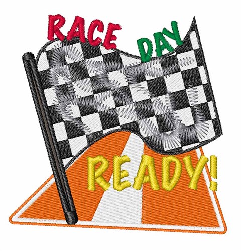 Race Day Machine Embroidery Design
