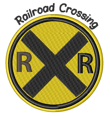 Railroad Crossing Machine Embroidery Design