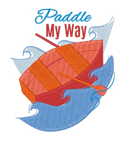 Paddle My Way Machine Embroidery Design