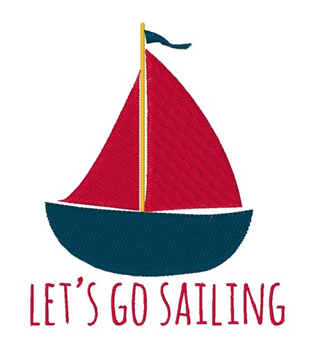 Go Sailing Machine Embroidery Design