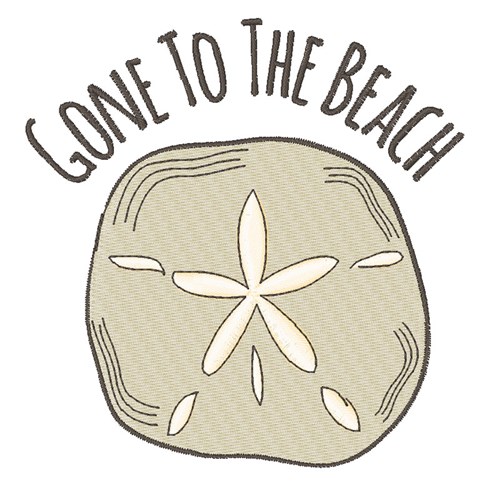 Gone To Beach Machine Embroidery Design