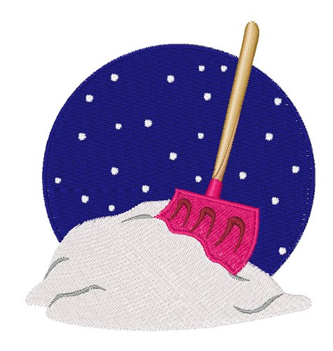 Snow Shovel Machine Embroidery Design