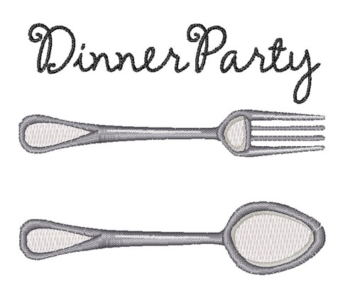 Dinner Party Machine Embroidery Design