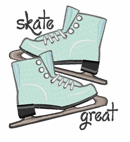 Skate Great Machine Embroidery Design