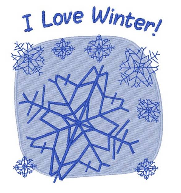Picture of I Love Winter Machine Embroidery Design