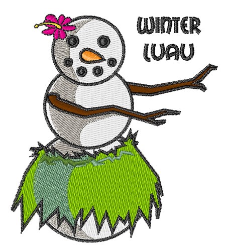 Winter Luau Machine Embroidery Design