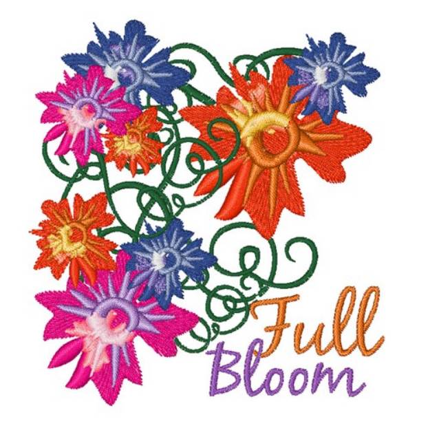 Picture of Full Bloom Machine Embroidery Design