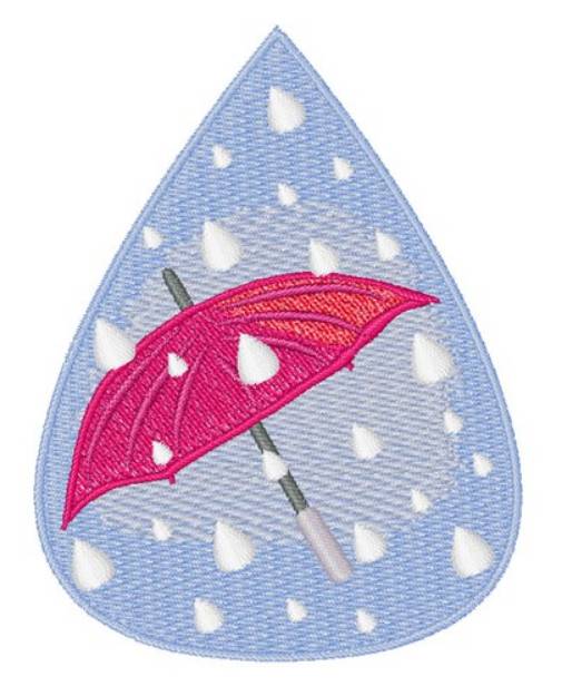 Picture of Rainy Umbrella Machine Embroidery Design