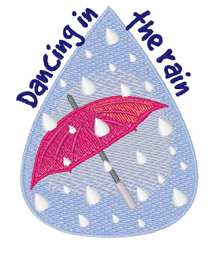 Dancing In Rain Machine Embroidery Design