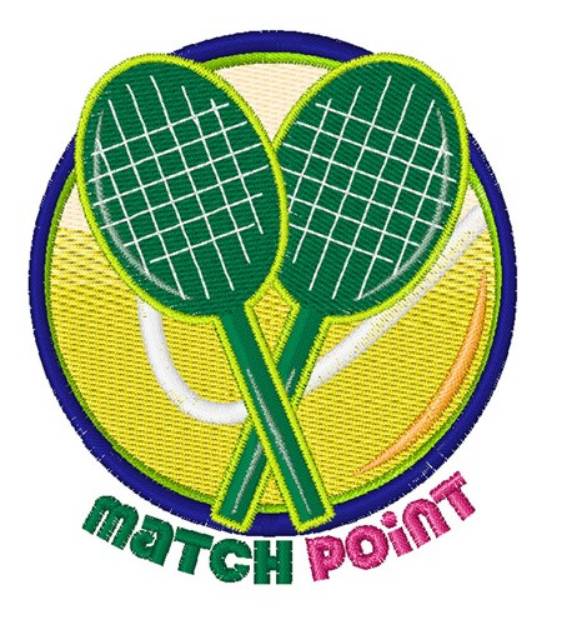 Picture of Match Point Machine Embroidery Design