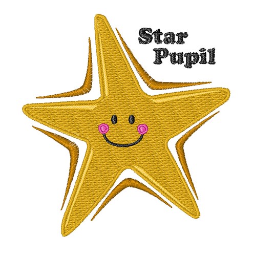 Star Pupil Machine Embroidery Design