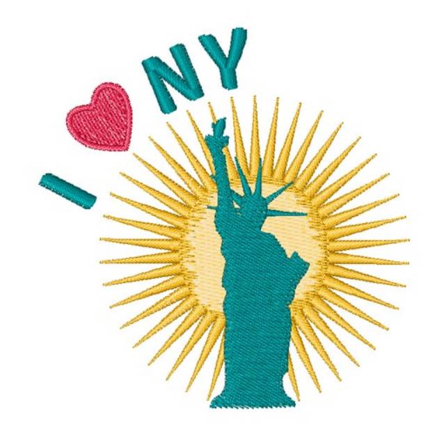 Picture of I Love NY Machine Embroidery Design