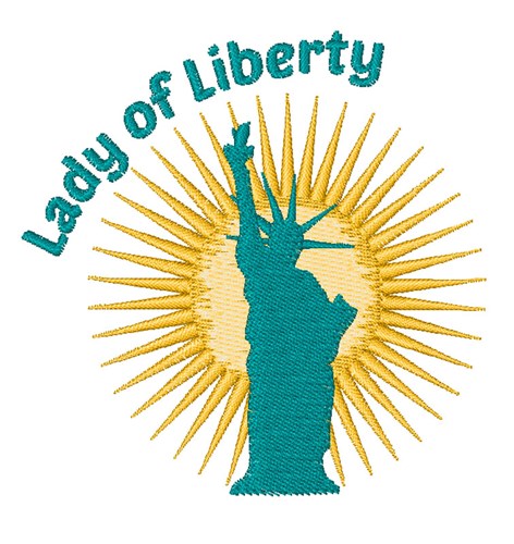 Lady Of Liberty Machine Embroidery Design