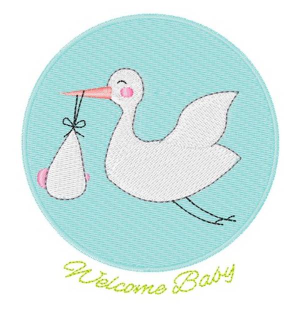 Picture of Welcome Baby Machine Embroidery Design