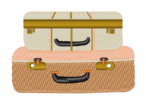 Suitcases Machine Embroidery Design