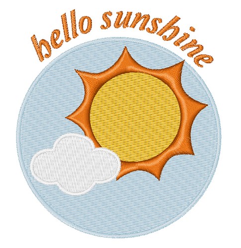 Hello Sunshine Machine Embroidery Design