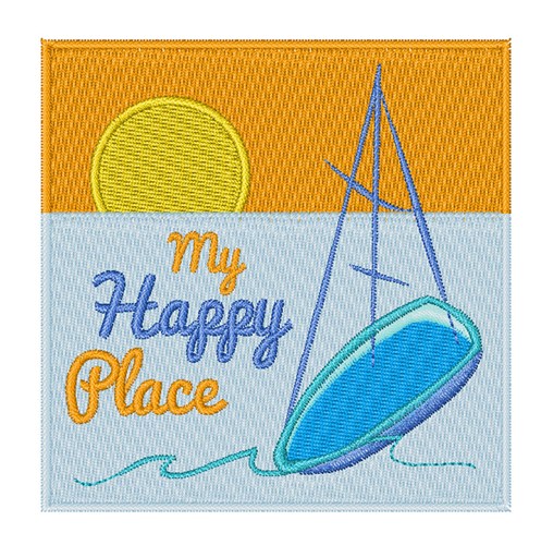 Happy Place Machine Embroidery Design