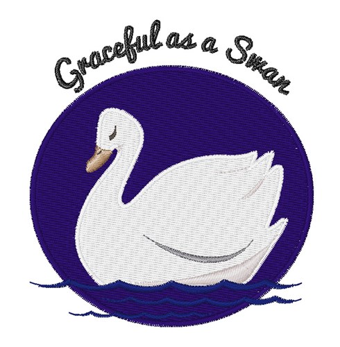 Graceful Swan Machine Embroidery Design