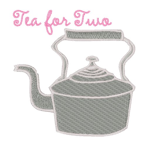 Tea For Two Machine Embroidery Design
