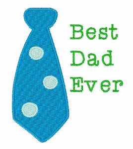 Picture of Best Dad Ever Machine Embroidery Design