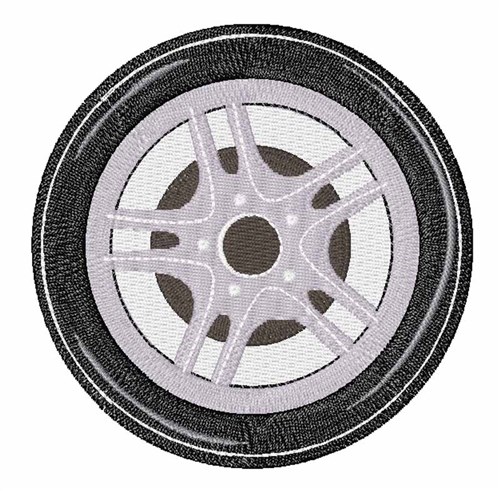 Car Tire Machine Embroidery Design