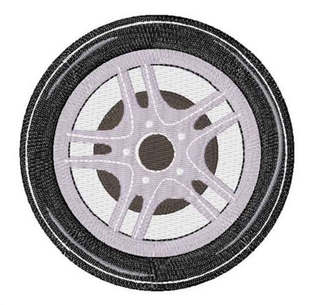 Picture of Car Tire Machine Embroidery Design