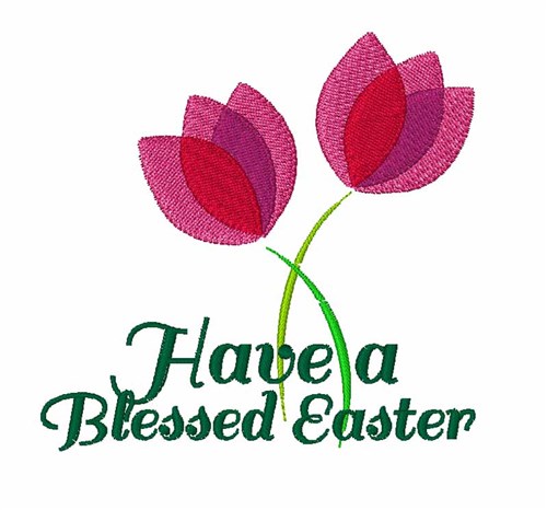 Blessed Easter Machine Embroidery Design