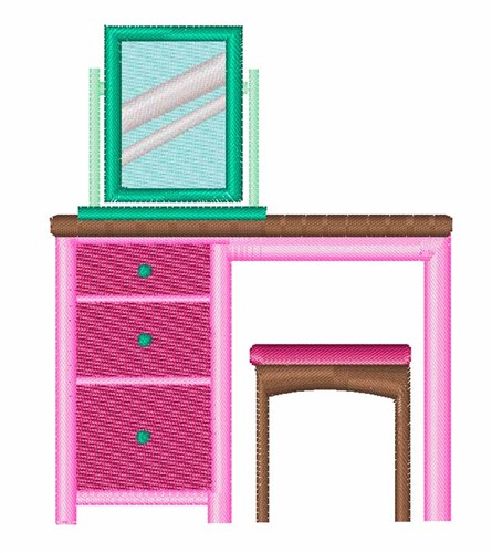 Dressing Table Machine Embroidery Design