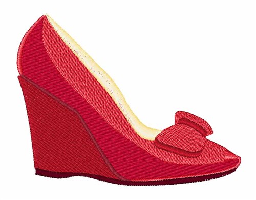 Red Shoe Machine Embroidery Design